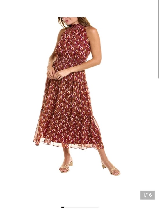 Taylor Dresses & Skirts - Taylor Red Multi-Print Halter Maxi Dress